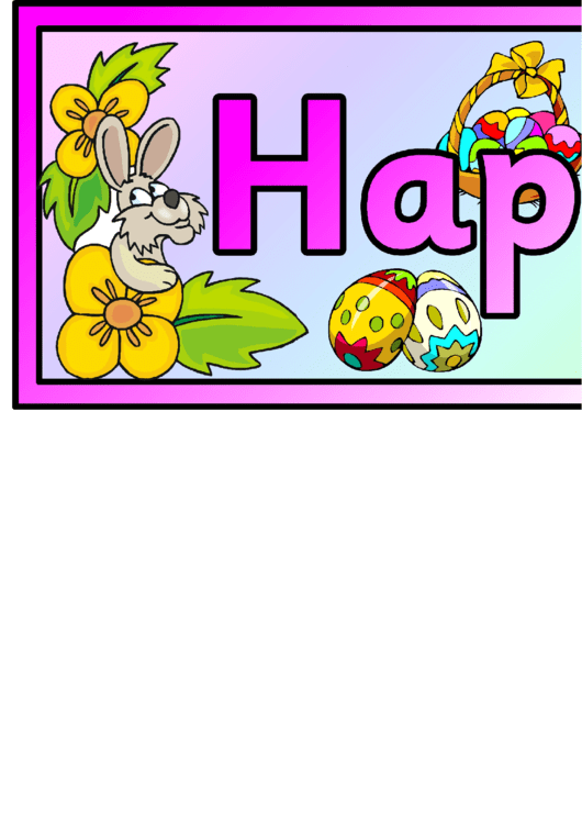 Happy Easter Classroom Border Template Printable pdf