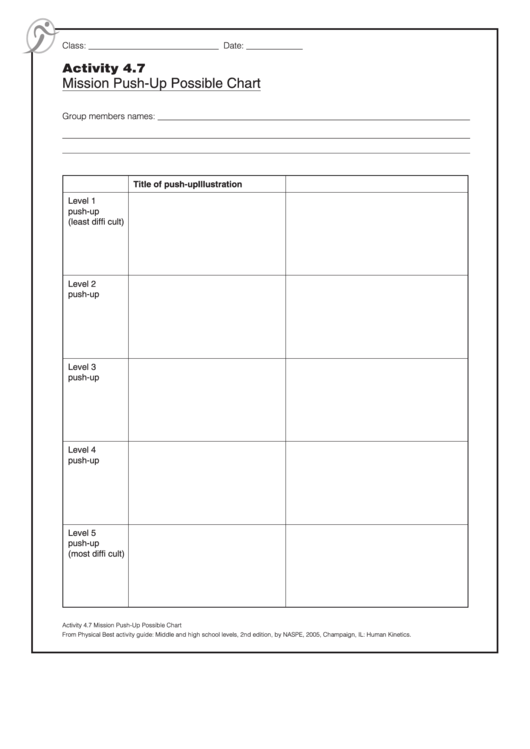 Mission Push-Up Possible Chart Template Printable pdf