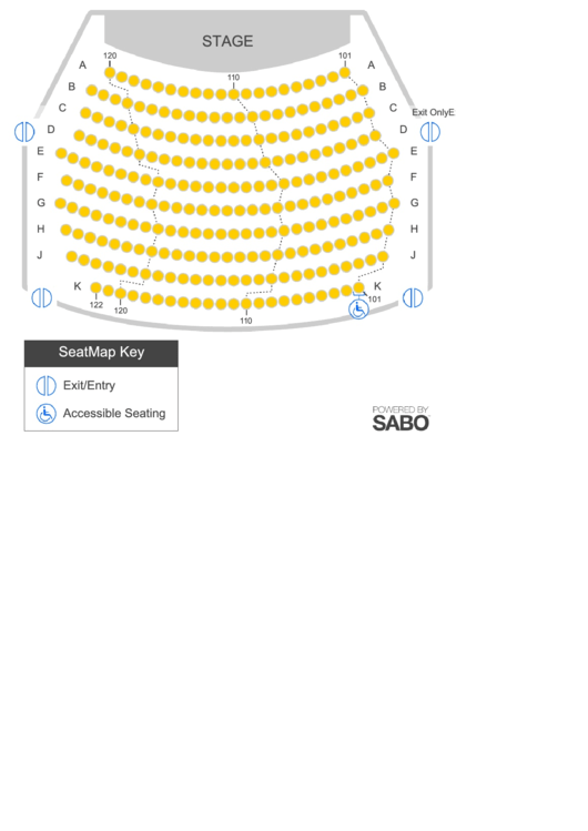Copley Symphony Hall Seating Chart Printable pdf