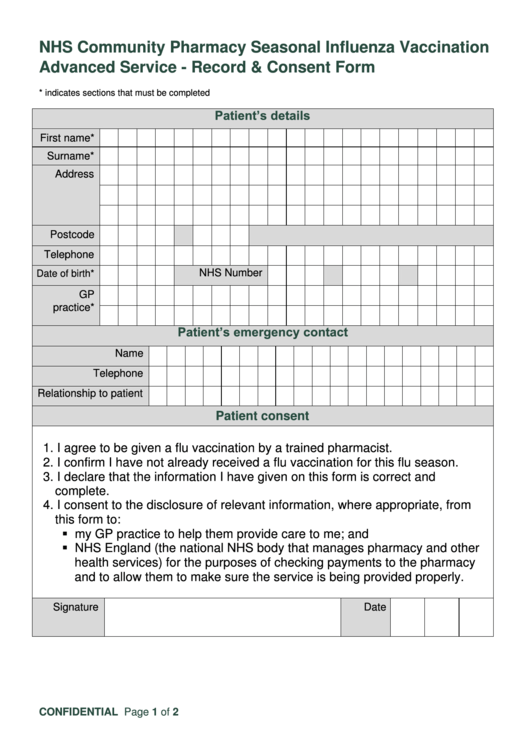 Flu-Vaccination-Record-And-Consent-Form - Psnc printable pdf download