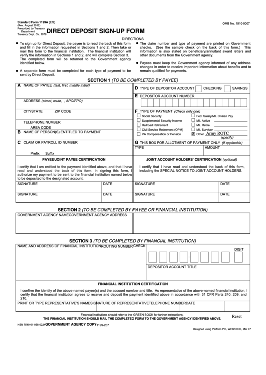 Fillable Direct Deposit Form Printable Pdf Download