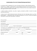 Nhec - Authorization Form For Criminal Background Check