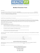 Medical Clearance Form - Healthfit