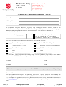 Pre-authorized Contribution/donation Service Form - The Salvation Army (canada & Bermuda)