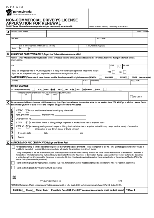 fillable-form-dl-143-non-commercial-driver-s-license-application-for