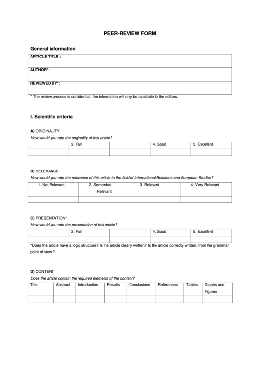 Peer-review Form