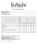 Peer Review Form - Insight Journal Template