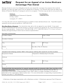 Form Gr-68765 (2-12) - Request For An Appeal Of An Aetna Medicare Advantage Plan Denial