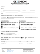 Return Authorization Form - Geochron