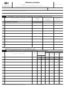 Fillable Form 851 - Affiliations Schedule For Tax Year Ending - 2016 Printable pdf
