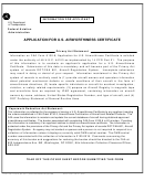 Application For Us Airworthiness Certificate - Faa