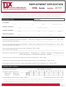 Employment Application Form- Tjx Companies