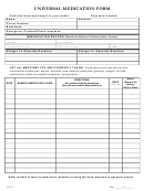 Universal Medication Form - Conway Medical Center Printable pdf