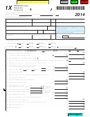 Form 1x - Amended Return - Wisconsin Income Tax - 2014