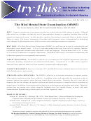 The Mini Mental State Examination (mmse) - Mount Sinai Hospital