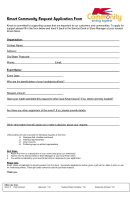Kmart Community Request Application Form