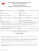 Certificate Of Resale District Of Columbia Sales And Use Tax Form