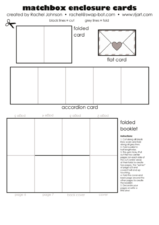 Matchbox Enclosure Cards Printable Pdf Download