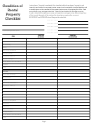 Condition Of Rental Property Checklist Template
