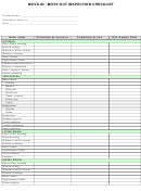 Move In/move Out Inspection Checklist Template