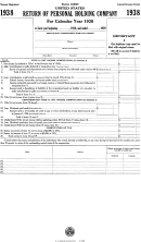 Form 1120 H - Return Of Personal Holding Company - 1938 Printable pdf