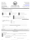 Form Nr-1 - Application For Name Reservation - 2014