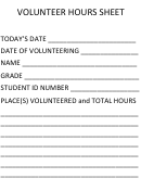 Volunteer Hours Form