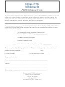Ferpa Release Form - College Of The Albemarle