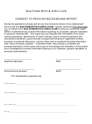 Background Check Forms - Waltham Boys And Girls Club