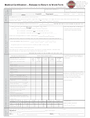 Medical Certification - Release To Return To Work Form