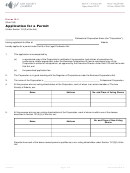 Form 8-1 - Application For A Permit (under Section 131(3) Of The Act)