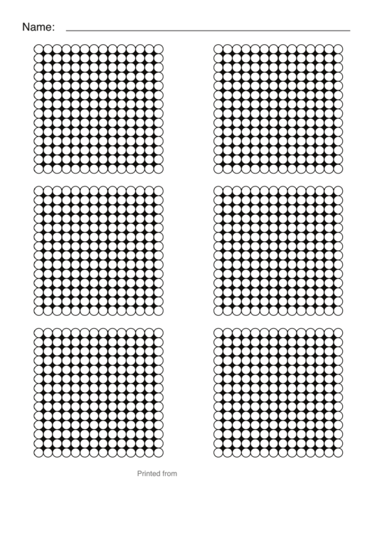 Perler Bead Templates (Small Hexagon Sheet) Printable pdf