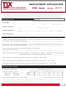 Employment Application Form - Tjx