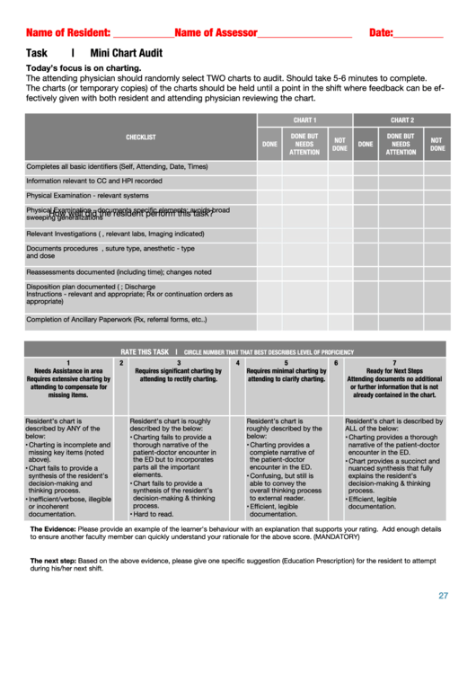 Task Mini Chart Audit Printable pdf
