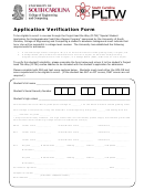 Application Verification Form - Sc Pltw