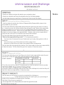 Responsibility Challenge Sheet Printable pdf