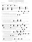 Young Infant (0 - 6 Months) Diet Questionnaire Template