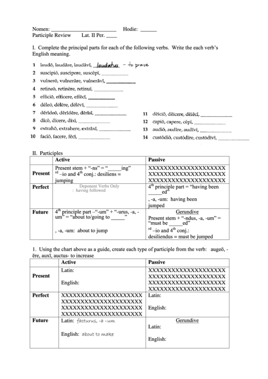 Latin Language Worksheet Printable pdf