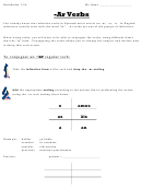 Ar Verbs Worksheet Printable pdf