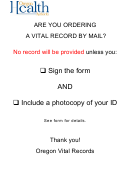 Form 45-13a - Oregon Birth Record Order Form