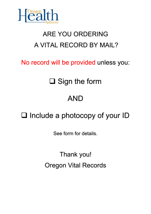 Fillable Form 45-13a - Oregon Birth Record Order Form Printable pdf