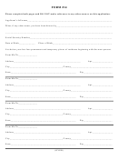 Form 14: Applicant Information And Residences Form
