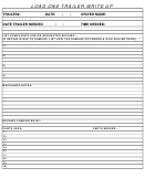 Trailer Write Up Form - Load One