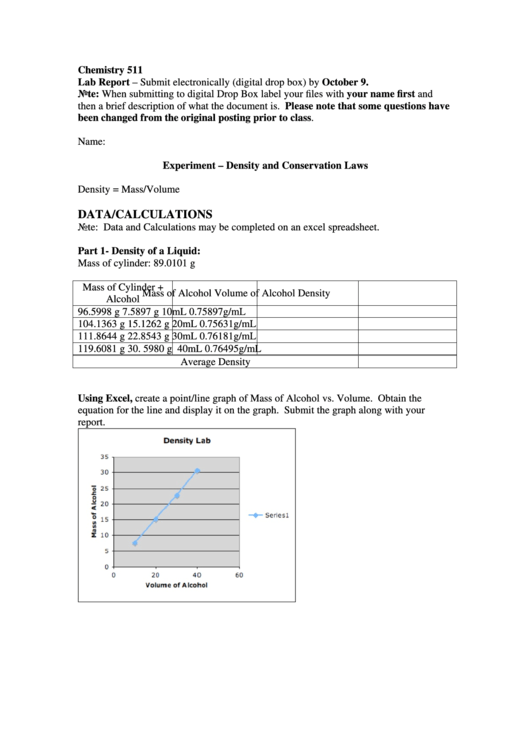 Density And Conservation Laws Worksheet Printable pdf