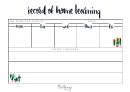Record Of Home Learning Form