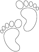 Baby Footprint Pattern Template