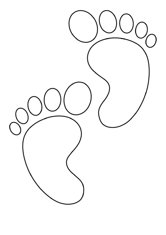 Baby Footprint Pattern Template Printable pdf