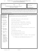 Teacher Copy: Assessment For Independent Reading Levels Levels L-z (fiction/narrative)