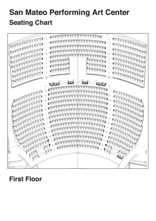 First And Second Floors - San Mateo Performing Art Center Seating Chart