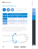 Microsoft Band Wrist Circumference Chart